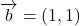 Rendered by QuickLaTeX.com \overrightarrow{b} = (1, 1)