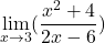 \[\displaystyle \lim_{x \to 3 }(\frac{x^{2}+4}{2x-6})\]