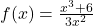 f(x)=\frac{x^{3}+6}{3x^{2}}