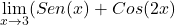 \[\displaystyle \lim_{x \to 3} (Sen(x)+Cos(2x)\]
